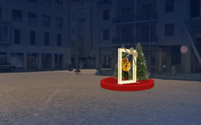 Strutture luminose 3d per selfie point