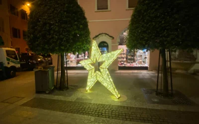 Stelle luminose tridimensionali