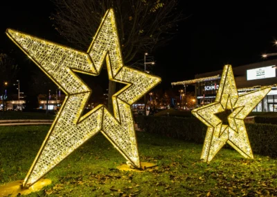 Stelle luminose tridimensionali