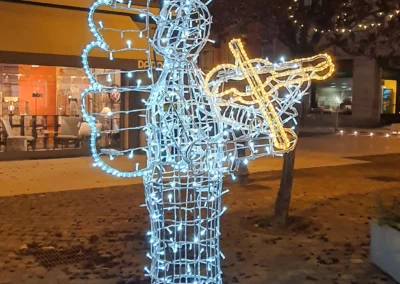 angelo luminoso tridimensionale