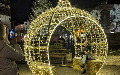 Maxi sfere luminose con seduta