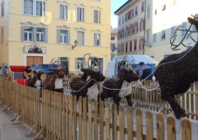 renne luminose con slitta